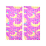 Moon pink rose background Gauze Curtain