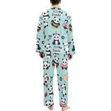 Cute baby panda pattern Men's Long Pajama Set