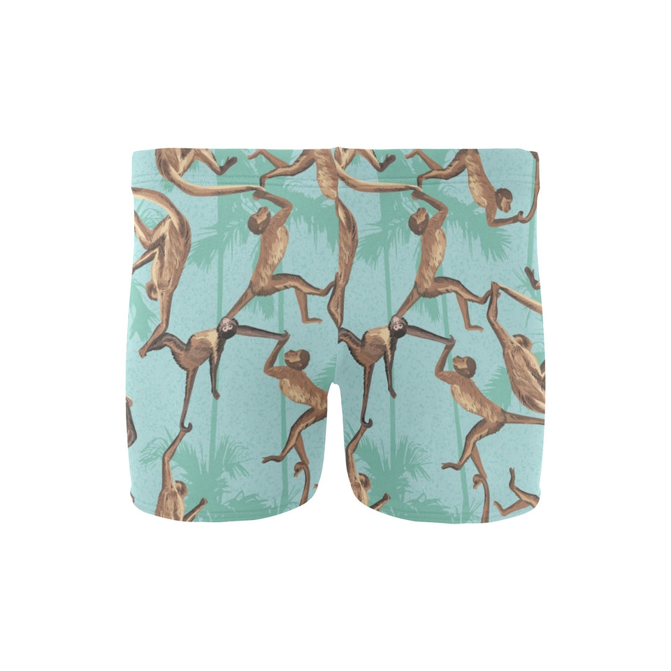 Monkey Palm tree background Men's Swimming Trunks