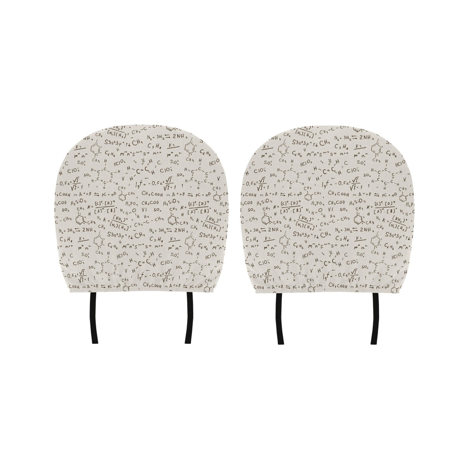 Chemistry Periodic Table Pattern Print Design 04 Car Headrest Cover