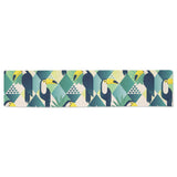 Toucan tropical leaves design pattern Table Runner