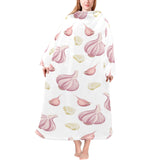 Garlic pattern Blanket Robe with Sleeves