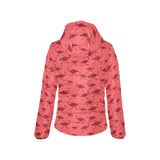 Ostrich Pattern Print Design 03 Women's Padded Hooded Jacket