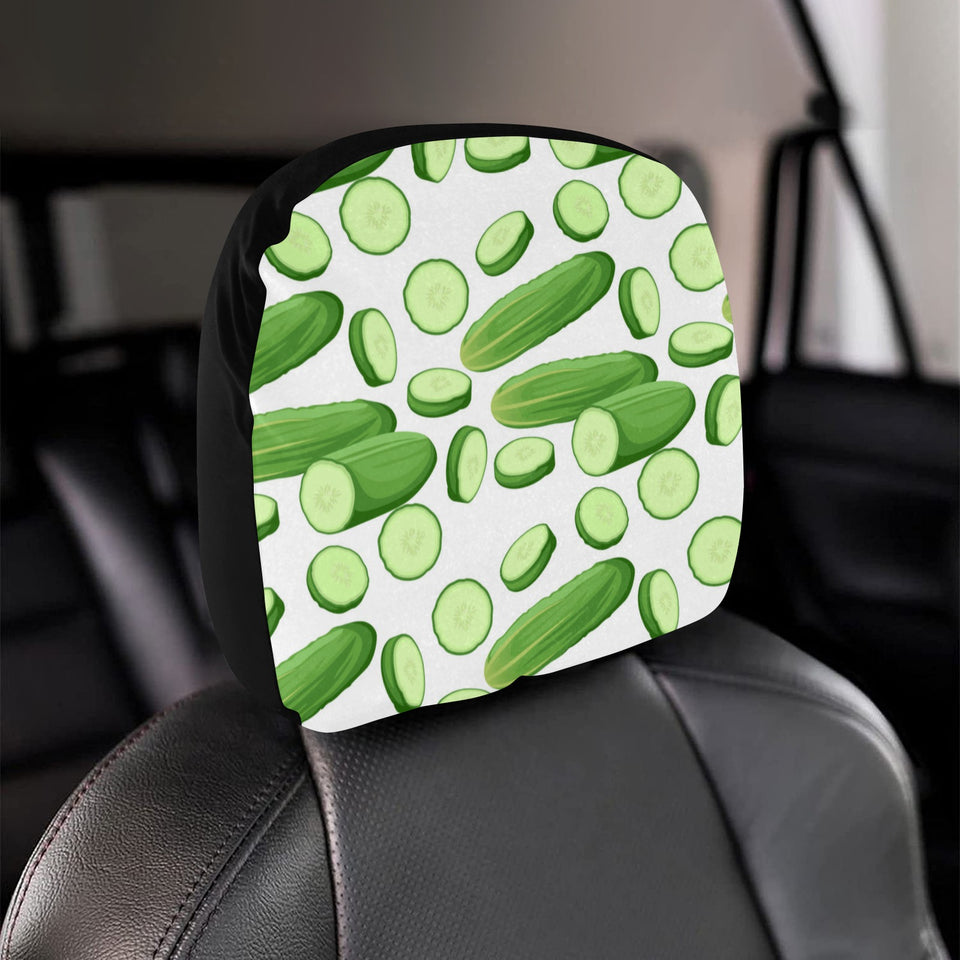 cucumber whole slices pattern Car Headrest Cover