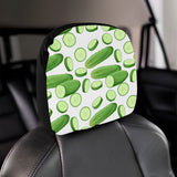 cucumber whole slices pattern Car Headrest Cover