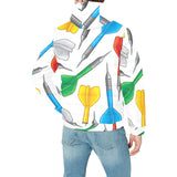 Darts Pattern Print Design 03 Men's Padded Hooded Jacket