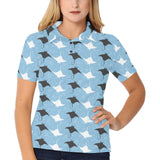 Stingray Pattern Print Design 03 Women's All Over Print Polo Shirt