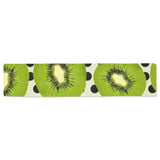 kiwi black dot background Table Runner