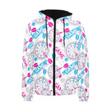 Darts Pattern Print Design 01 Men's Padded Hooded Jacket