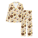 Coconut Pattern Print Design 05 Women's Long Pajama Set