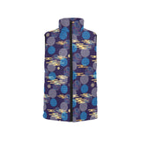 Blue japanese pattern cloud wave flower Men's Padded Vest