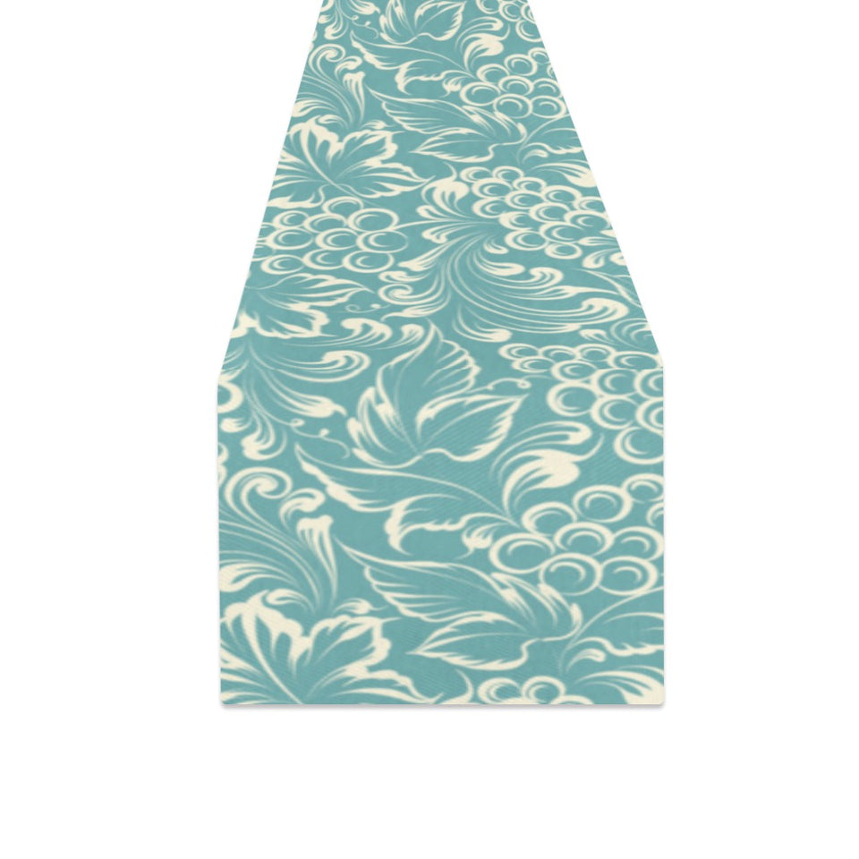 Classic Hand drawn Grape pattern Table Runner