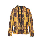 Egypt Hieroglyphics Pattern Print Design 05 Women's Padded Hooded Jacket