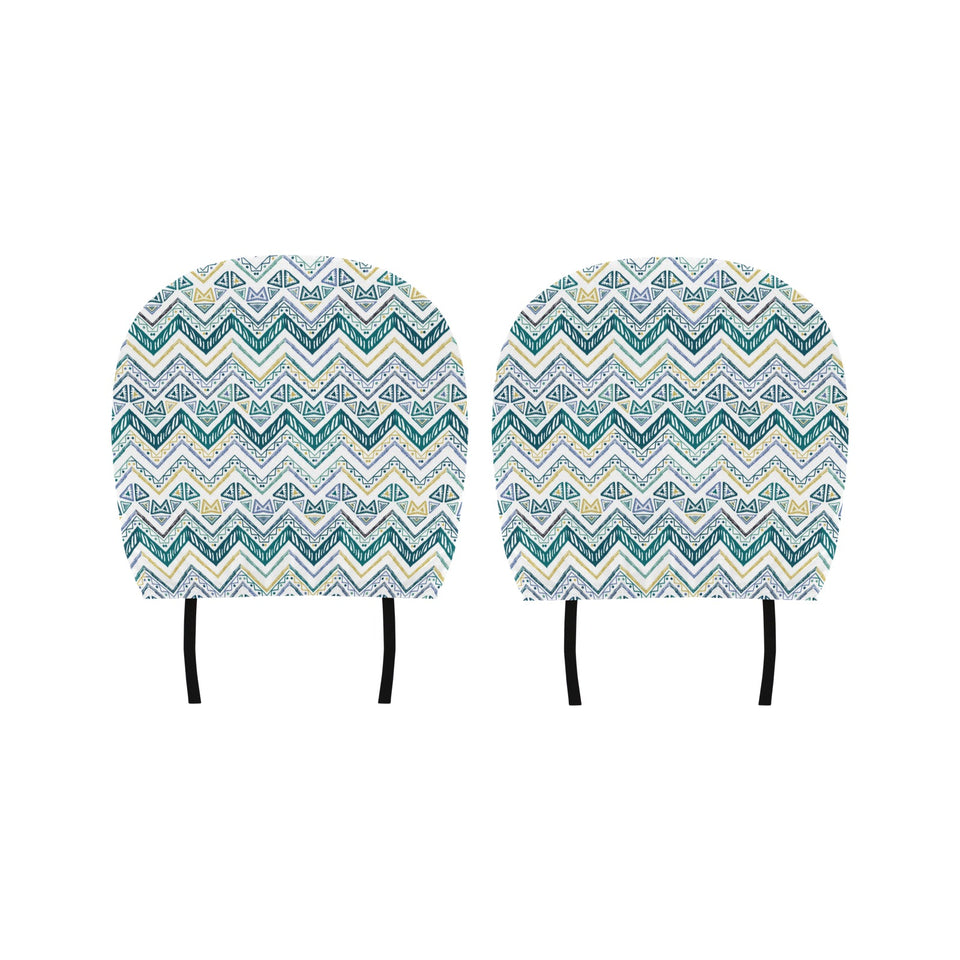zigzag chevron paint design pattern Car Headrest Cover
