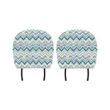 zigzag chevron paint design pattern Car Headrest Cover