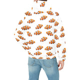 Clown Fish Pattern Print Design 03 Men's Padded Hooded Jacket