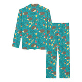 Hedgehog Pattern Print Design 01 Women's Long Pajama Set