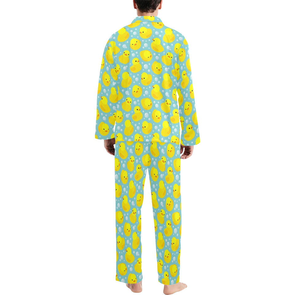 Duck Pattern Print Design 03 Men's Long Pajama Set