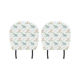 Cute Rhino pattern Car Headrest Cover