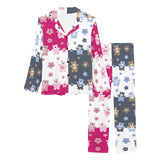 Teddy Bear Pattern Print Design 03 Women's Long Pajama Set