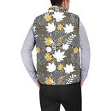 Beautiful gold autumn maple leaf pattern Men's Padded Vest