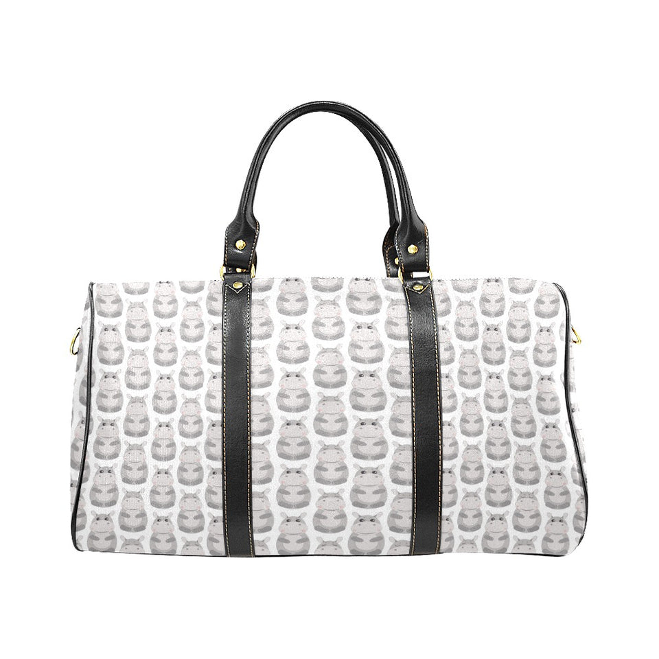 Hippopotamus Pattern Print Design 05 Travel Bag