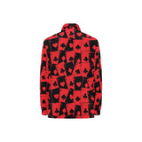 Casino Cards Suits Pattern Print Design 02 Women's Long Sleeve Polo Shirt