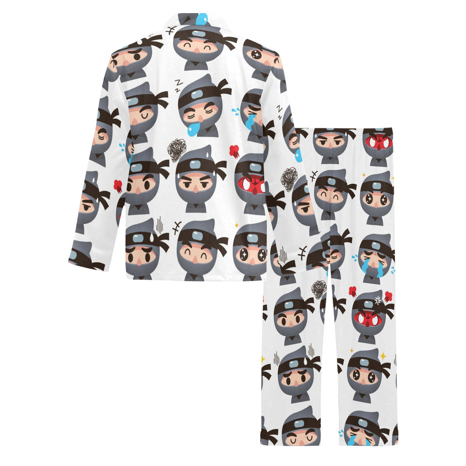 Cute ninja design pattern Men's Long Pajama Set