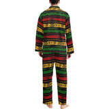 Canabis Marijuana Weed Pattern Print Design 04 Men's Long Pajama Set
