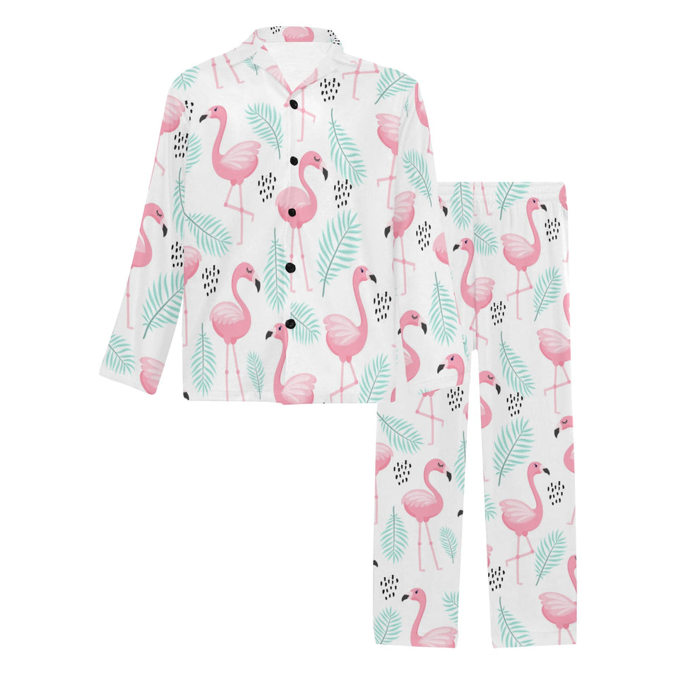 Cute flamingo pattern Men's Long Pajama Set