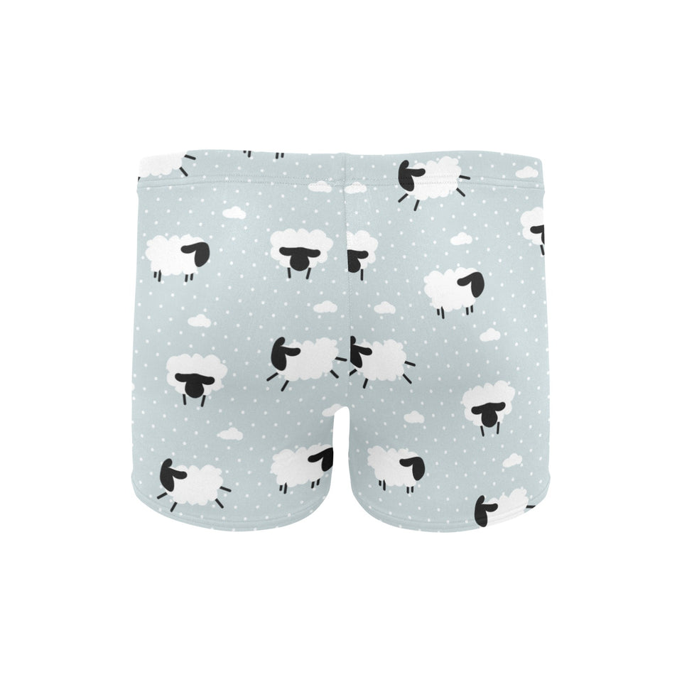 Sheep polka dot cloud pattern Men's Swimming Trunks