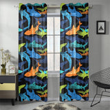 Colorful shark Gauze Curtain