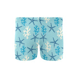 Blue starfish coral reef pattern Men's Swimming Trunks