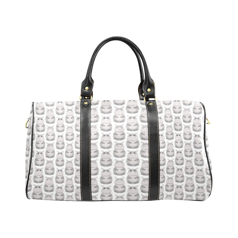 Hippopotamus Pattern Print Design 05 Travel Bag