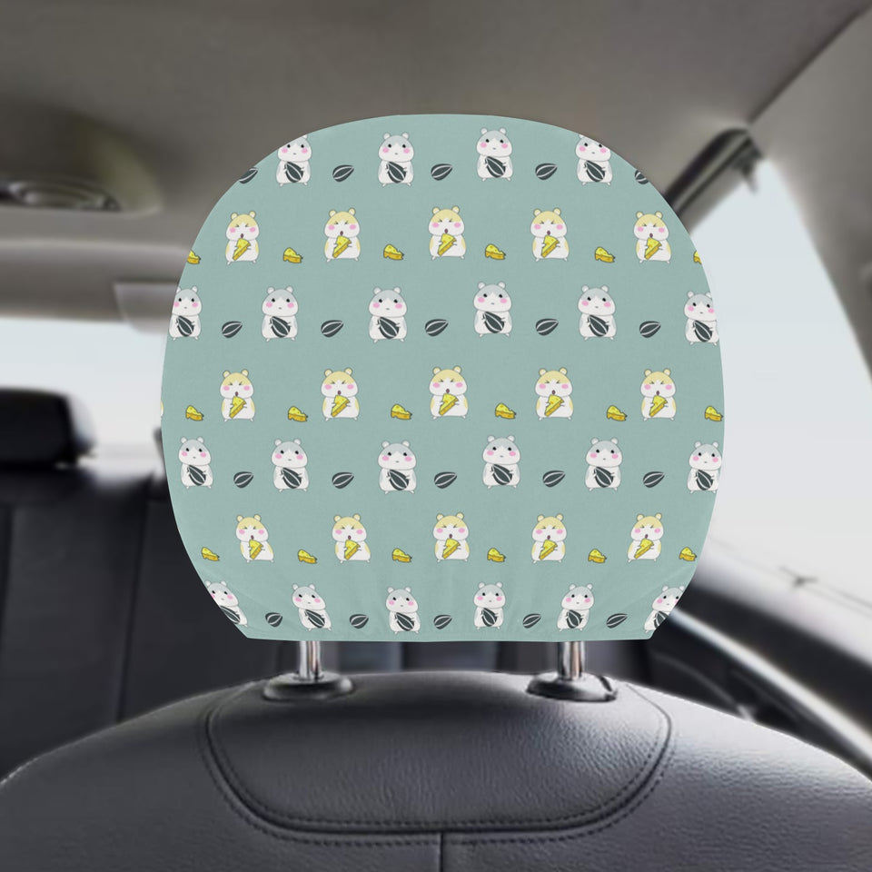 Cute hamster cheese pattern Car Headrest Cover
