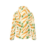 Carrot Pattern Print Design 01 Women's Padded Hooded Jacket