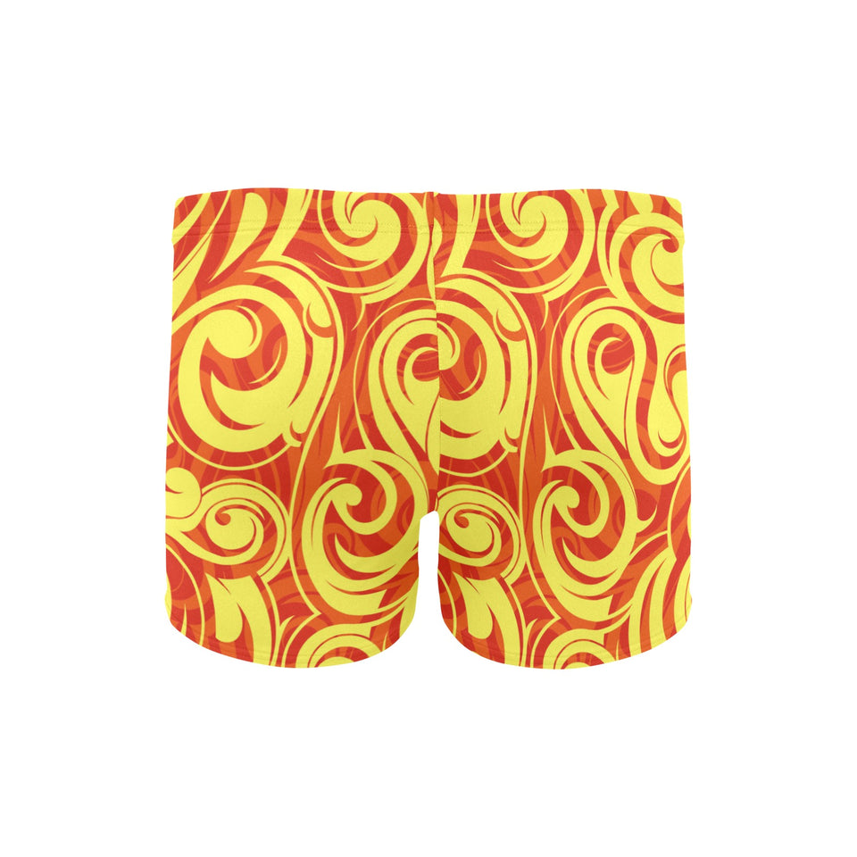 Fire flame design pattern Men's Swimming Trunks