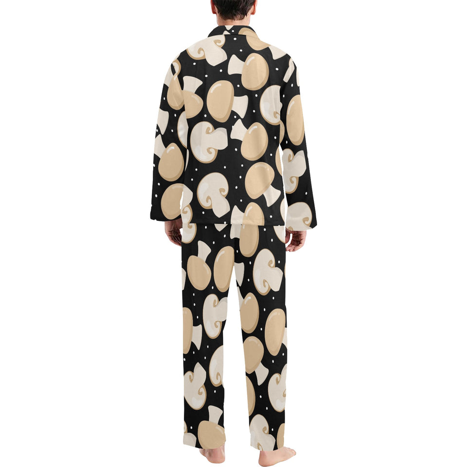 Champignon mushroom pattern Men's Long Pajama Set