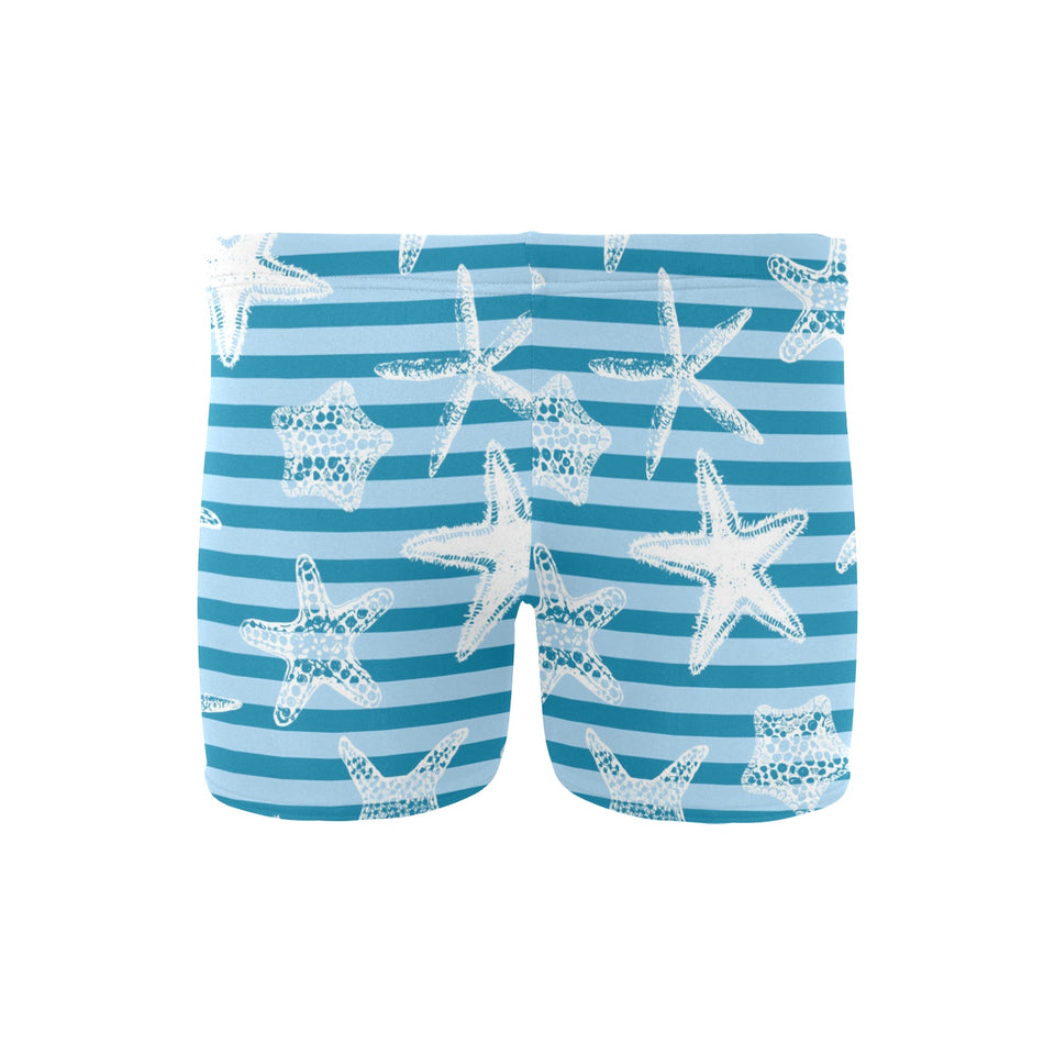 Starfish blue blackground Men's Swimming Trunks