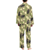 Eggplant Pattern Print Design 02 Men's Long Pajama Set