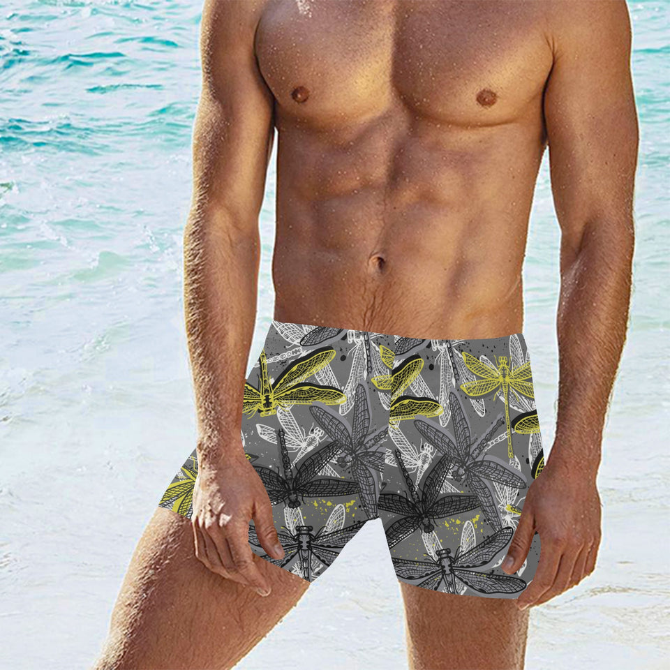 Hand drawn dragonfly pattern Men's Swimming Trunks