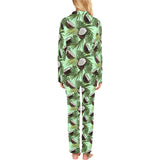 Coconut Pattern Print Design 02 Women's Long Pajama Set