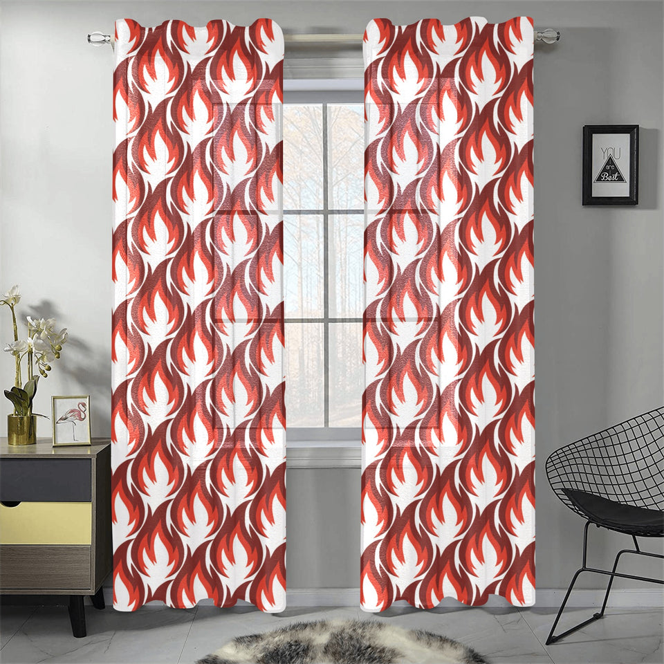 Fire flame symbol design pattern Gauze Curtain
