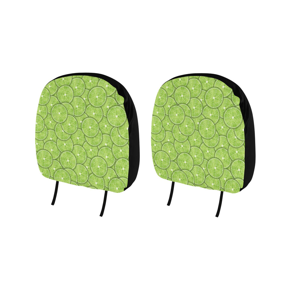Slices of Lime pattern Car Headrest Cover