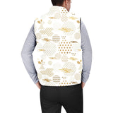 Beautiful gold japanese pattern Men's Padded Vest