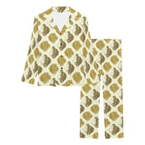 Lion Pattern Print Design 02 Women's Long Pajama Set