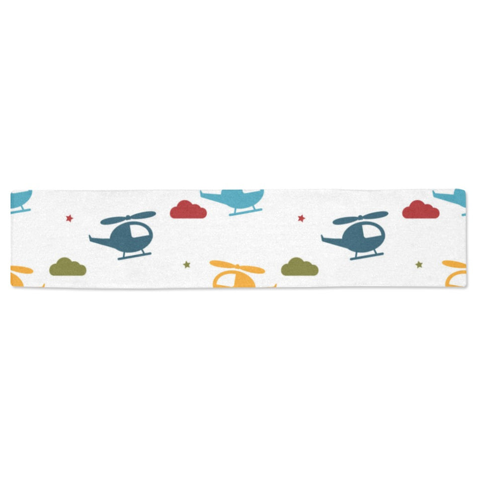 Colorful helicopter pattern Table Runner
