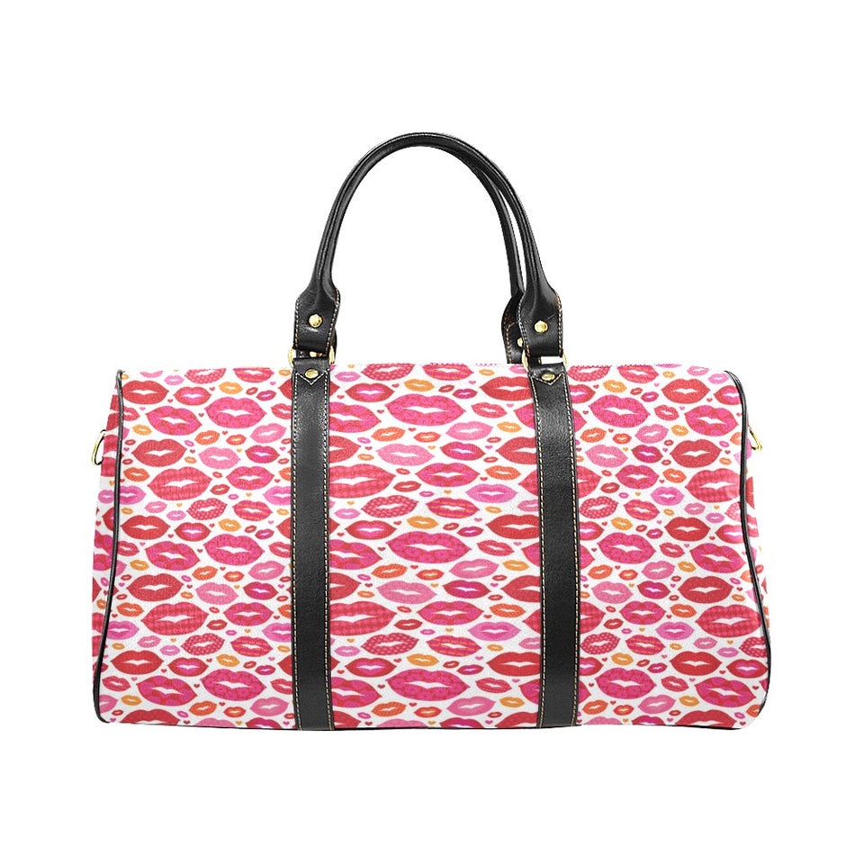 Lips Pattern Print Design 01 Travel Bag