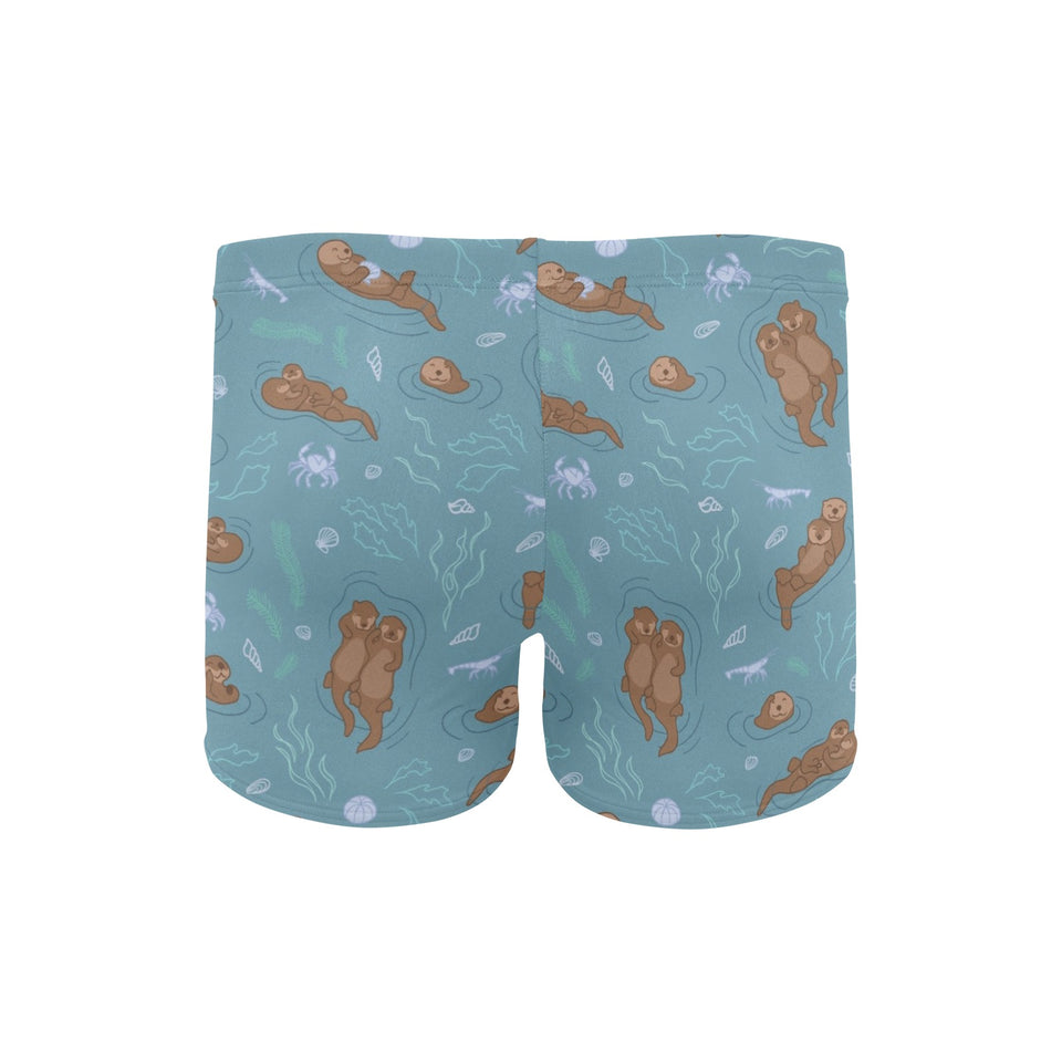 Sea otters pattern Men's Swimming Trunks