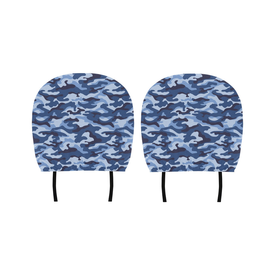 Blue camouflage pattern Car Headrest Cover